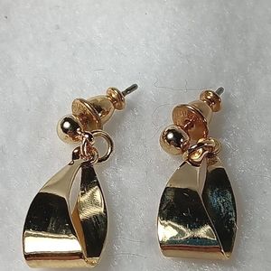 Monet Gold-Tone Twisted Drop Stud Earrings